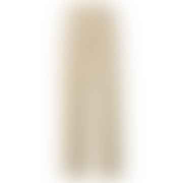 Jersey Wide -Beinhose mit elastischer Taille und Nahtdetails | Weißer Pfeffer Beige