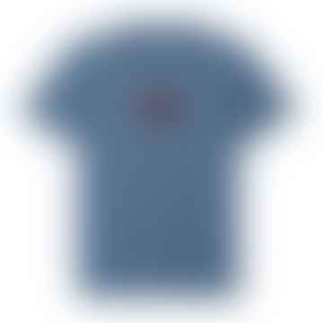 T-Shirt Halbikon Uomo Pigment Coronet Blau