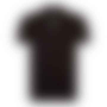 Logo Placket Polo Shirt - Black