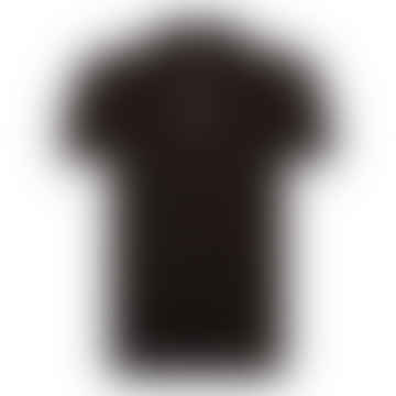 Metal Button Polo Shirt - Black