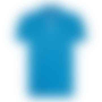 Logo Placket Polo Shirt - Blue