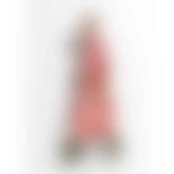 Frikart Print Midi-length Dress - Ecru/red/pink