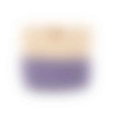Jadala: Lavender Colour Block Woven Basket: M / Purple / Colour Block