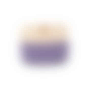 Jadala: Lavender Colour Block Woven Basket: S / Purple / Colour Block