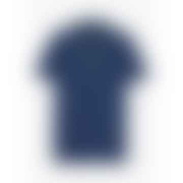 Herren reguläre Kurzarm -Reißverschluss -Polo -Hemd in Blau