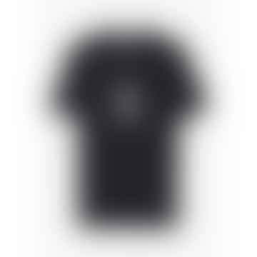 T-shirt da marinaio britannico da uomo 30/1 in nero in nero