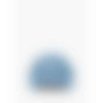 Cappuccio logo in denim di cotone riciclato da donna in blu