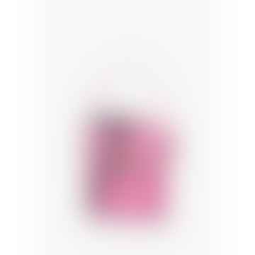 Bolsa de cubo de cuero de color margarita pequeña para mujer en patente rosa