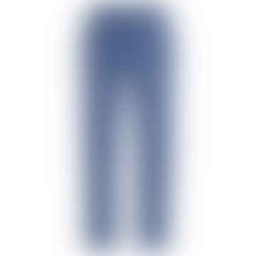 C-Genius-242 Pantaloni medi blu slim fit in lino miscela 50515102 423