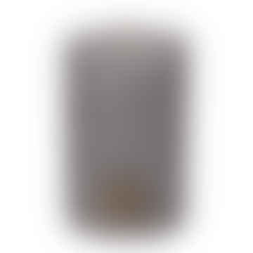 10 x 7 cm Candela del pilastro rustico grigio in pelle scamosciata