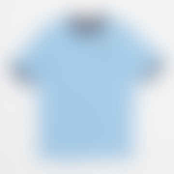 T-shirt Marconi Essential Ringer di colore azzurro