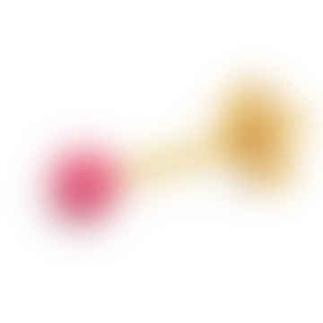 Lulu1164 Orecchini a bottone a sfera colorati in rosa