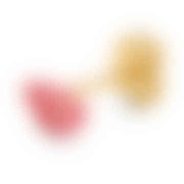 Lulu1431 Orecchini a bottone segreti in rossetto rosso