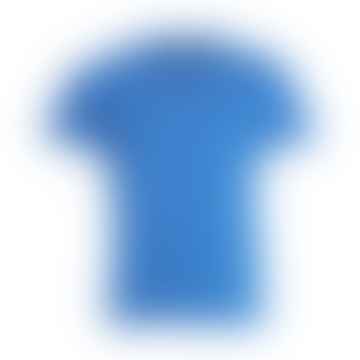 Maglietta in forma su misura in cotone azzurro marino