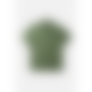Khakifarbenes Seersucker-Hemd mit kurzen Ärmeln