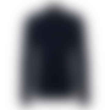 Ebrando Jersey azul oscuro con cremallera y cuello en algodón microestructurado 50505997 404