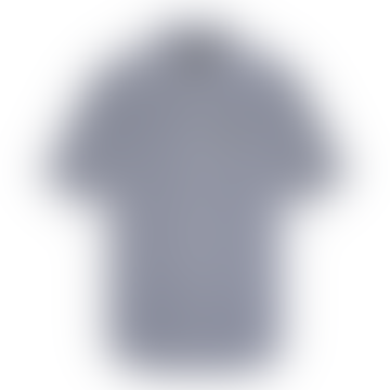 Lyle & Scott Kurzarm-Slim-Fit-Gingham-Hemd in Marineblau und Weiß