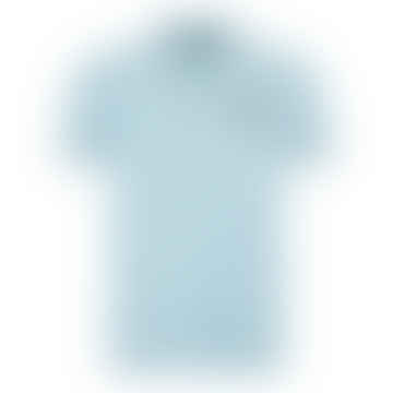 Zip Badge Polo Shirt - Crystal Blue