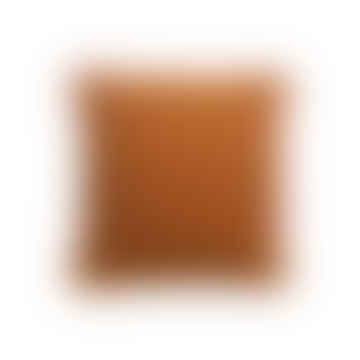 Cojín liso de lino y algodón Laly en color cobre - 45x45cm