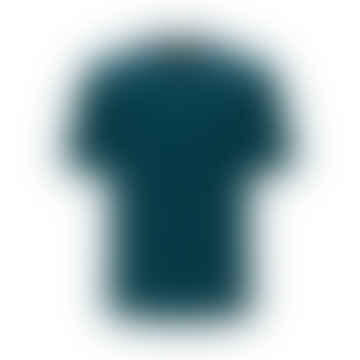 T-Shirt mit Tasche – Blaugrün