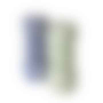 Colour Pop Tall Ninara Striped Candle Holder : Blue or Green
