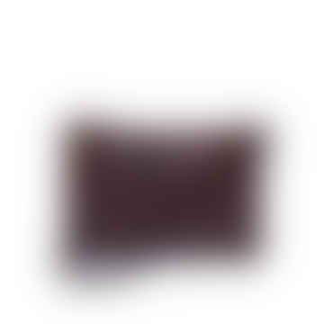 Bolso de cuero tejido a mano de color marrón oscuro/ bolso de cuerpo cruzado
