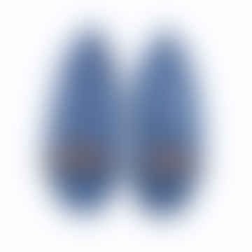Zapatilla babucha marroquí puntiaguda para mujer - Azul
