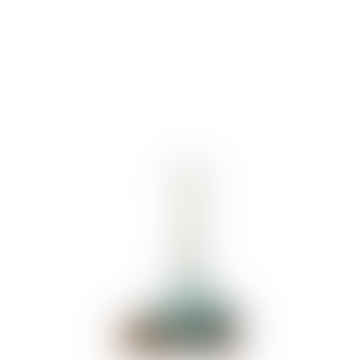 Vase à pied Haut Gamal Wood / Verre recyclée Natural / Transparent Small