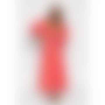 Sundren Rosine Gingham Imprimer la robe à manches bouffantes Taille: XS / S, Col: Pink