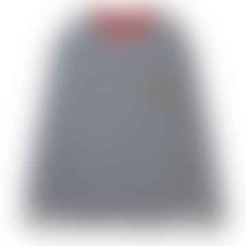 Pocket à rayures du logo Sliggly LS - rouge / marine