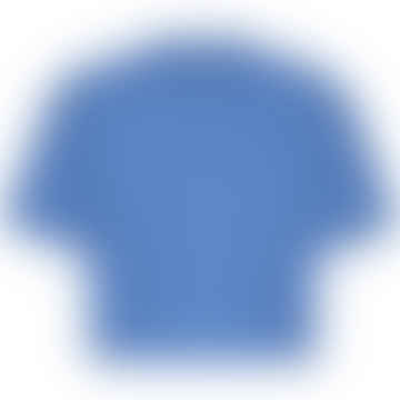 Himmelblauer Bio-Kastenkruppt-Shirt