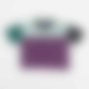 Camiseta recortada Eevi para mujer en púrpura y azul