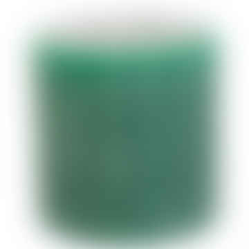 Vela rústica de pilar festoneado - esmeralda 100 cm x 100 cm