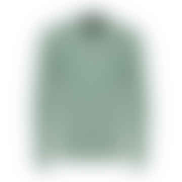 Boss - Ebrando Light Green Zip Neck Sweater In Micro Structured Cotton 50505997 373