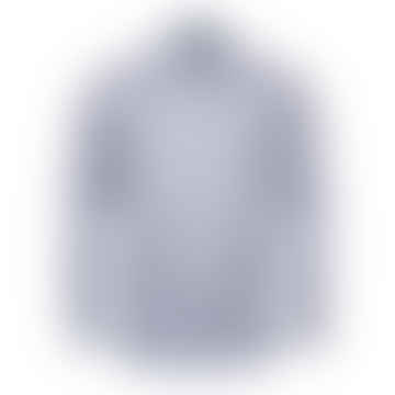 - Dark Blue Slim Fit Fine Striped Signature Twill Shirt 10001172325