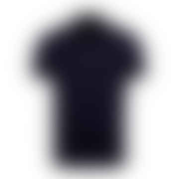 - Navy Blue Linen Polo Shirt 4412742462180