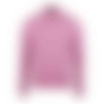 - Textured Merino Wool Half Zip In Pink 4202371355355