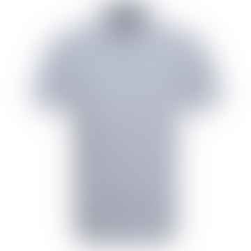 Gant Regular Fit Striped Cotton Linen Short Sleeve Shirt