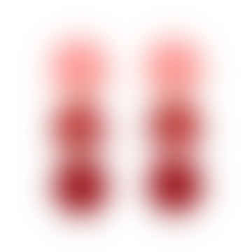 TS3 Drei -Sterne -Ohrringe in rot