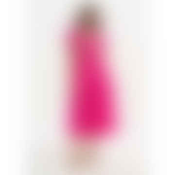 Octavia Shirred Midi Dress | Dark Pink