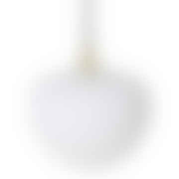 Moma Pendant - White Glass And Brushed Brass