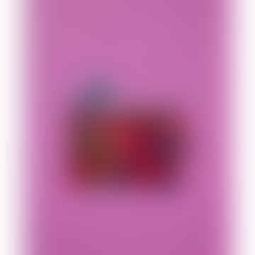 Pouce de velours en coton à zip plan plat - Velour fleurissant rouge