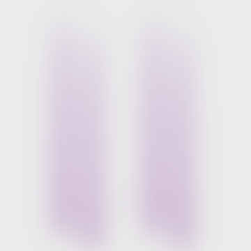 Pair Of Pastel Purple Hand Dipped Taper Candle / Long