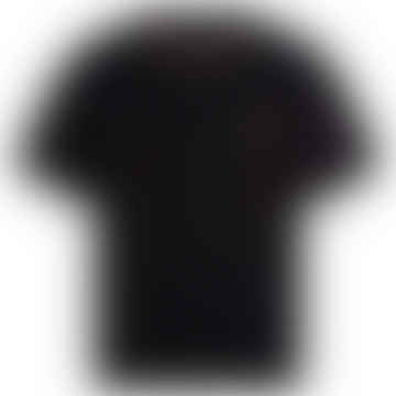 Crew Neck Pique T-shirt - Black