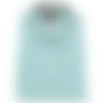 Linen Blend Short Sleeve Shirt - Turquoise