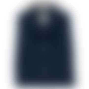 Camicia manica corta miscela di lino - blu scuro