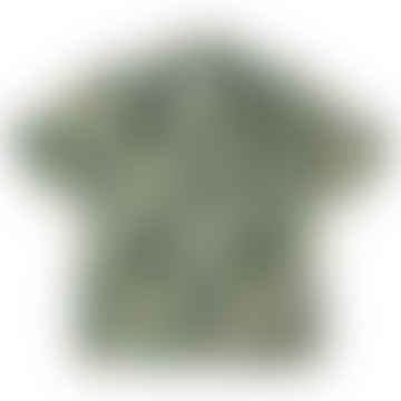 Palm MC Tropical Stampa Shirt a manicotto corto Verde