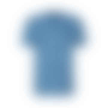 Thompson 08 Cotton 2-tone Monstera Leaf Print T-shirt In Light Blue 50511843 459