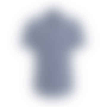 Camicia a maniche corta p-roan-den slim in forma in maglia tra stillici blu scuro 50514713 410