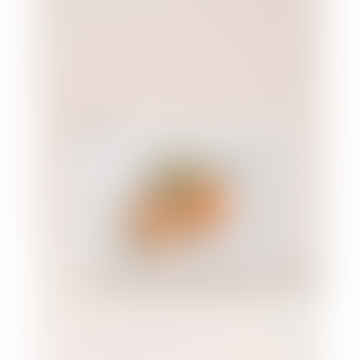 - Mini pochette - Blossom orange (coton blanc)